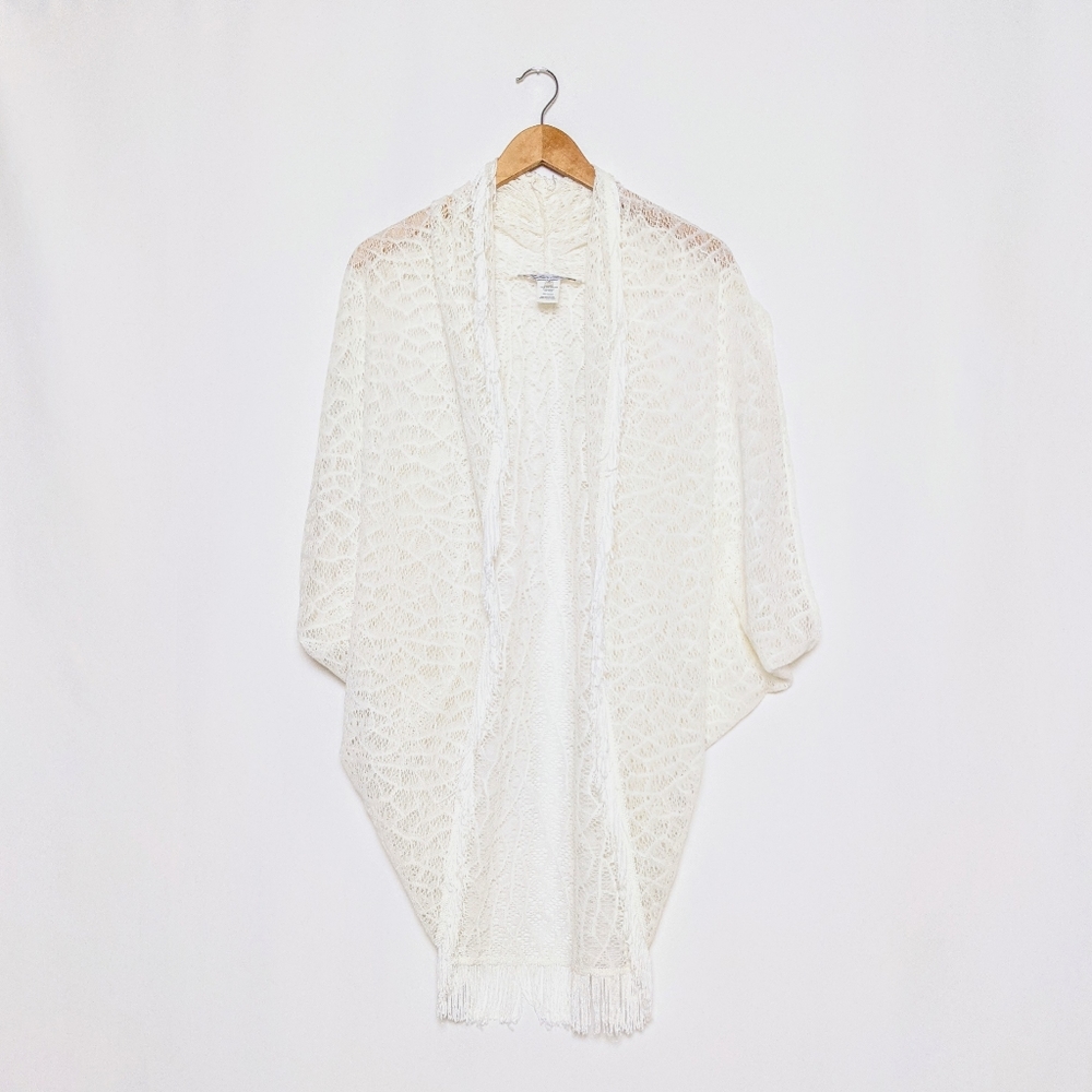 meghan fabulous boho lace and fringe vest